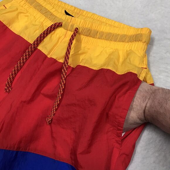 Vintage NIKE Flight Warm Up Jogger Men S Color Block Nylon Drawstring Elastic - Picture 4 of 16